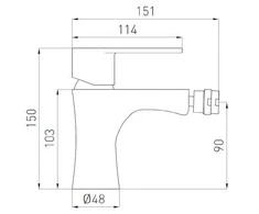 Bidet baterija Ferro