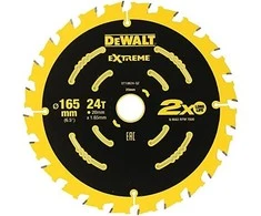 Pjovimo diskas medienai DeWalt; 165x1,65x20,0 mm; Z24; 18°