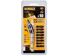 Dewalt Rinkinys sukimo antgalių 10elem. IMPACT TORISON, UCHWYT PRZEGUBOWY