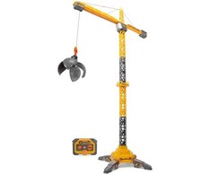 Dickie Toys Didelis nuotolinio valdymo kranas, 150 cm besisukanti ranka, titaninis kranas, nuotolinio valdymo pultas su USB + šviesa