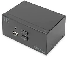 Digitus | KVM Switch, 2-Port, Dual Ekranas, 4K, DisplayPort | DS-12862