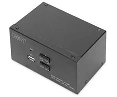Assmann Electronic Assmann elektroninis DIGITUS KVM jungiklis 2x2 HDMI 2-port Dual Ekranas 4K/30Hz FreeSync