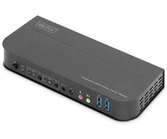 Assmann Electronic Assmann elektroninis DIGITUS KVM jungiklis 2x1 DP DP/HDMI OutUSB 4Kx2K60Hz