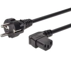Assmann Electronic DIGITUS maitinimo laidas CEE 7/7 Typ-F - C13 90° kampu M/F 1,8m H05VV-F3G 0,75qmm bl