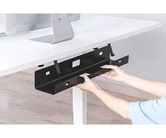 Digitus Plieno kabelio/elektros juostos valdymo kanalas po stalu, su laikikliais, tvirtinimas varžtais, 60cm, juoda
