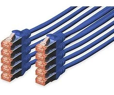 Digitus Pečkordas CAT6, S- FTP, 0,25 m, mėlyna, 10 vienetų (DK- 1644- 0025- B- 10)