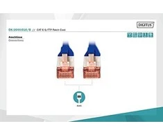 DIGITUS SFTP LAN kabelis, patch 6 cat, 1.0m, mėlynas, 2xRJ45, DK-1644-010/B