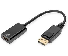 DIGITUS DisplayPort adapteris / keitiklis, DisplayPort – HDMI A tipo St/Bu, 0,2 m