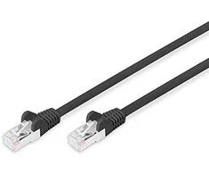 Digitus Pačkabel, CAT6, RJ45 St / St, 10.0m, S- FTP, AWG 27 / 7, LSZH, sw
