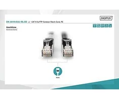 „Digitus Patchcord“ lauko „Cat6“, S/FTP, 3 m (DK-1644-030/BL-OD)