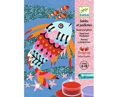 Djeco Kūrybinis smėlio ir blizgučių rankdarbis - Žuvys ( DJ08661 )