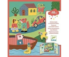 Djeco Daugkartiniai lipdukai mažiesiems - Gyvūnai ( DJ09071 )
