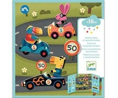 Djeco Daugkartiniai lipdukai mažiesiems - Automobiliai ( DJ09073 )