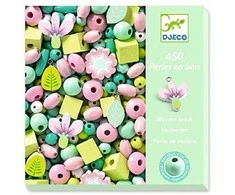 Djeco Mediniai karoliukai - Lapai ir gėlės ( DJ09808 )