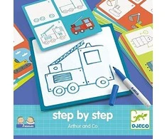 Djeco Mokomasis piešimo rinkinys - Žingsnis po žingsnio - Arturas ( DJ08321 )
