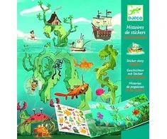 Djeco Daugkartiniai lipdukai - Lipdukų istorija - Nuotykius jūroje ( DJ08953 )
