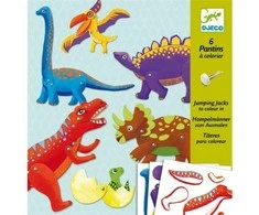 Djeco Kūrybinis rinkinys lėlės-marionetės - Dinozaurai (6 vnt.) ( DJ09680 )