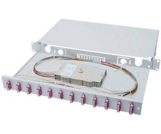DIGITUS LWL Spleibox 1HE bestckt 12x SC DX OM4 grau