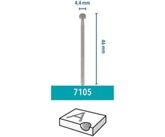 DREMEL Deimantinis taškinis antgalis D=4,4, 2 vnt.