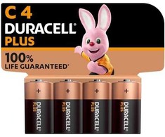 Duracell Bateria Plus-C (MN1400/LR14) kūdikiams, 4 vnt.