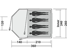 Easy Camp Lengva stovykla | Palapinė | Blazar 400 | 4 asmenys