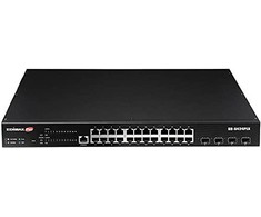 Šakotuvas EDIMAX 24 prievadų gigabito PoE tolimojo ryšio 10 GbE uplink komutatorius