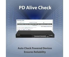 Šakotuvas EDIMAX 18 Port Gigabit PoE Switch 2 RJ45/2 SFP Combo Jungtys