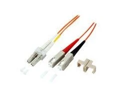 Efb Elektronik EFB LWL Kabelis Duplex Jumper LC-SC 50/125 OM4 0,5 Meter LSZH Halogenfrei erika violett 2.0mm geprueft mit Messprotokoll