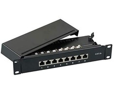Efb Elektronik EFB EFB mažasis skydelis 8 xRJ45 CAT .6 A, 1HE 10 ", Wandbef., Grau