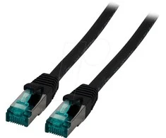 Efb Elektronik EFB RJ45 Patchkabel S/FTP, Cat.6A, LSZH, 0,5 m, juoda