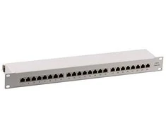 Efb Elektronik EFB Patchpanel STP 24xRJ45 Cat.6A, 19" 1HE, grau