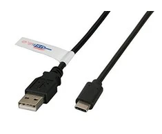 Efb Elektronik Kabelis USB EFB USB-A - USB-C 0.5 m Juodas (K5258SW.0,5)