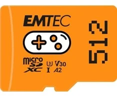 Atminties kortelė Emtec žaidimų kortelė „Micro SDXC 512 GB“, 10 klasė, UHS-I/U3 A2 V30 (ECMSDM512GXCU3G)