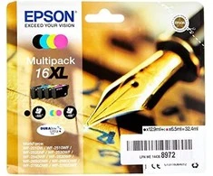 Epson 16XL Multipack Ink Cartridge, Juodas, žalsvai mėlyna, rausvai raudona, geltona