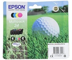 Rašalas Golf ball Multipack Epson 4-colours 34 DURABrite Ultra | 18,7 ml