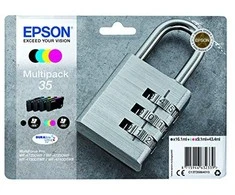 Epson Padlock C13T35864010 rašalo kasetė Originalus Juoda, Žydras, Rausvai raudona, Geltona 1 vnt