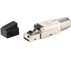Equip 121172 wtyczka RJ-45 juoda, nerūdijantis plienas