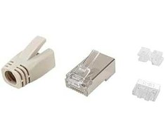 Equip Equip 121182 wtyczka RJ-45 Nerūdijantis plienas, Permatomas, Baltas