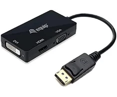 Adapteris AV Equip Equip Displayport->HDMI/VGA/DVI Adapteris St/Bu juodas