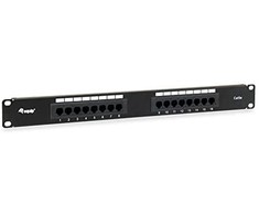 Equip Komutacinė panelė 16x RJ45 Cat5e 19" 1U neekranuota, juoda