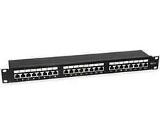 Equip Įrengti Patchpanel 24x RJ45 Cat6 19" FTP 1HE ISO/IEC hellgrau