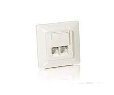 Equip Įrengti Cat5e įleidžiamąją dėžutę + priekinę plokštę 2xRJ45 45° 5 vnt. RAL1013