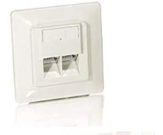 Equip Įrengti Cat5e įleidžiamąją dėžutę + priekinę plokštę 2xRJ45 45° 5 vnt. RAL1013
