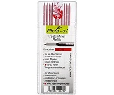 Grafitinės šerdys PICA raudonos 2,8mm, 10vnt.