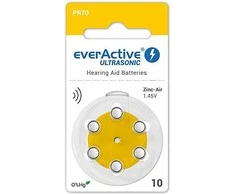 Klausos Aparato Baterija - Everactive Ultrasonic 10 PR70 1.45V 60 Vnt.