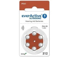 Klausos Aparato Baterija - Everactive Ultrasonic 312 PR41 1.45V 60 Pak.