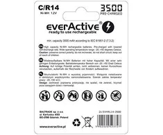 Akumuliatorius EverActive Sidabrinis Line R14/C Ni-MH 3500mAh