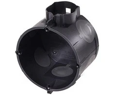 Simet 83106007 Įleidžiamoji dėžutė 60 mm plokštelė su pradurtomis membranomis, juoda, atspari vėjui E106-2K 83106007 /25 vnt./