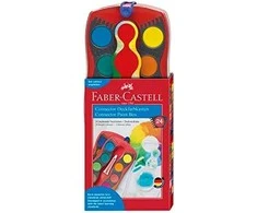 Faber-Castell - Jungčių dažų dėžutė 24 spalvų raudona
