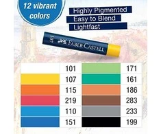 Aliejinės kreidelės Faber-Castell Gofa, 12 spalvų